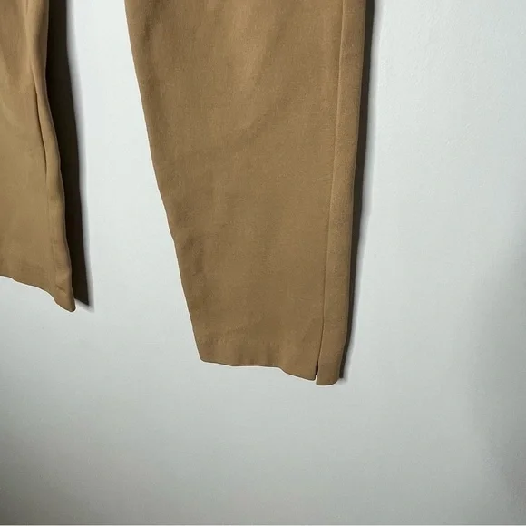 Chicos Size US 4 Tan Ponte Knit Pull On Stretch Cropped Tapered Pants - Picture 4 of 7